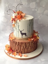 Autumn woodland cake pumpkin 2 tier